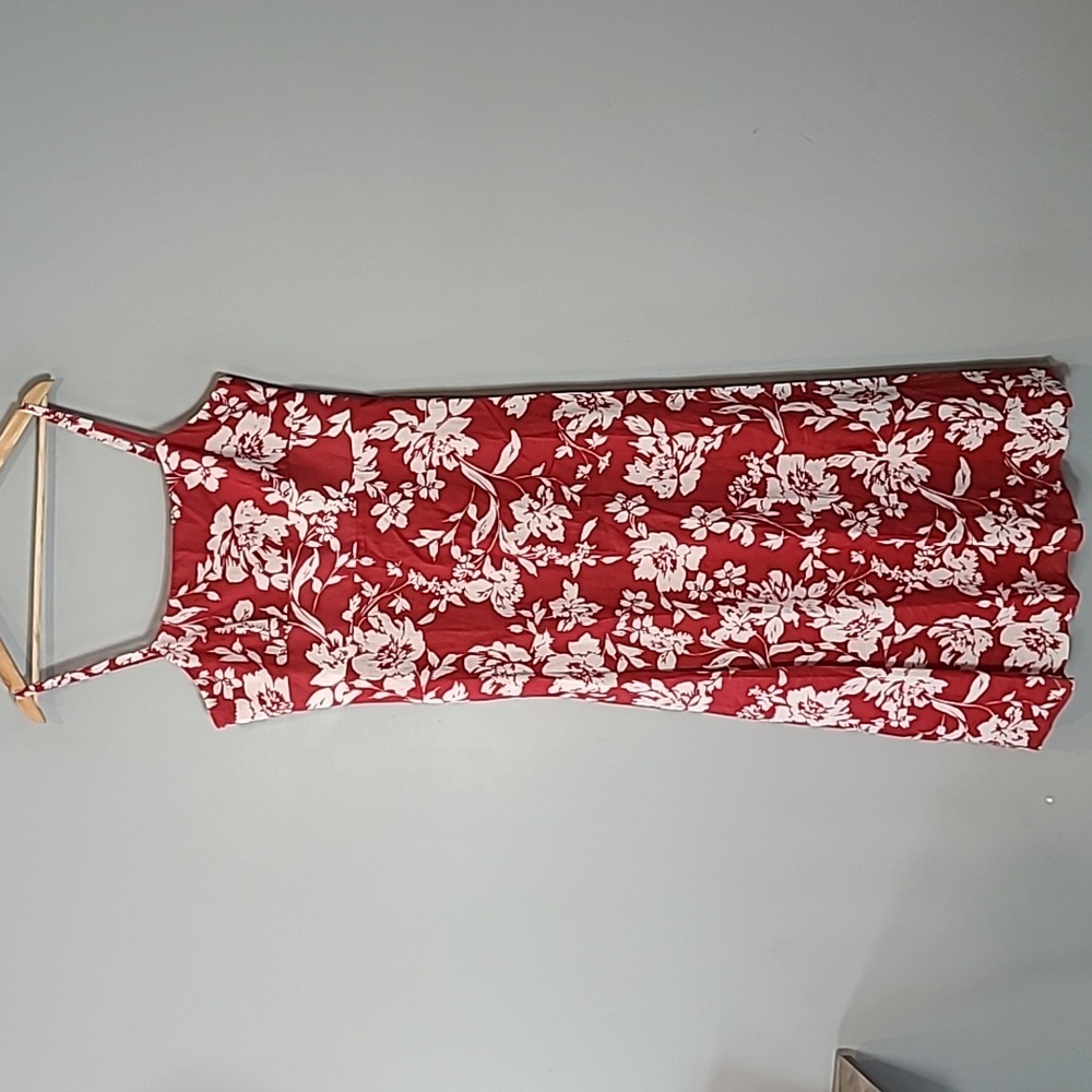 Madewell Dress Floral Size 14 Smocked Maxi Sleeveless Hawaiian Resortwear NS136